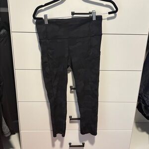 Black Camouflage Lululemon Fast and Free Leggings